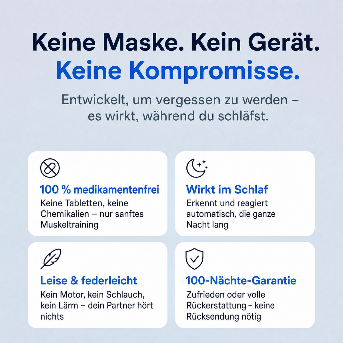 Behebt Schnarchen und Schlafapnoe