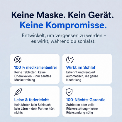 Behebt Schnarchen und Schlafapnoe